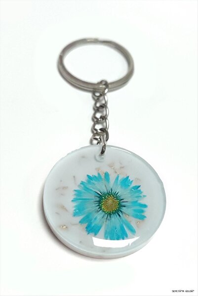 ZERO LAND Breloc epoxidic SPT-GLD Blue Daisy (45548)