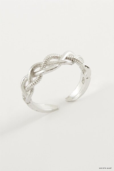 ZERO LAND Spt-Gld Eternity Metal Ring (55519) Silver Color