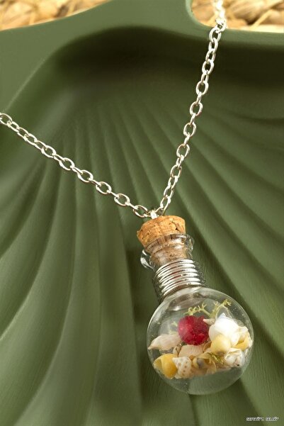 ZERO LAND Spt-Gld Cork Stopper Fanus Live Pendant (55150) Silver Color