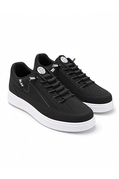McDark Men's Rubber Laced Water Resistant Non-Yellowing Sole Sneaker Shoes-Bl...