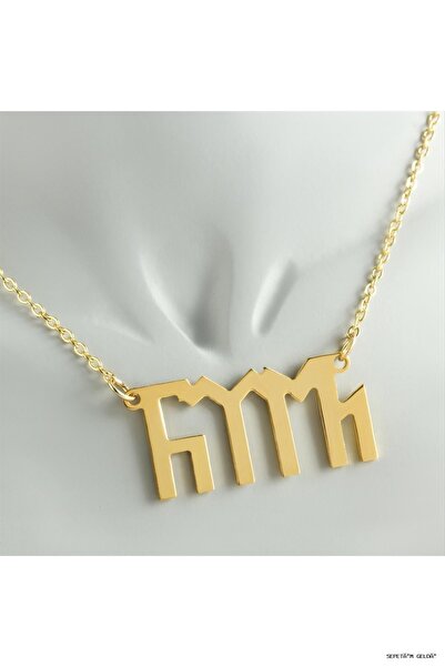 ZERO LAND Spt-Gld Turkish Written Pendant (54842) Yellow