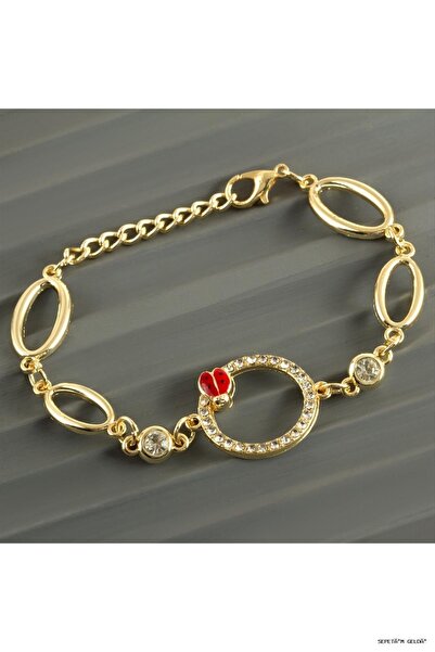 ZERO LAND Spt-Gld Ladybug Stone Tr (54901) Bracelet Yellow