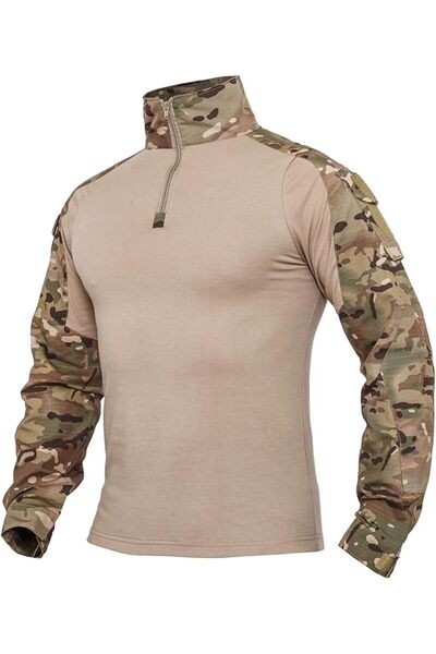 OtherMax Bluza Tactica Barbati Militara Camuflaj CP, Camasa Lupta Outdoor Air...