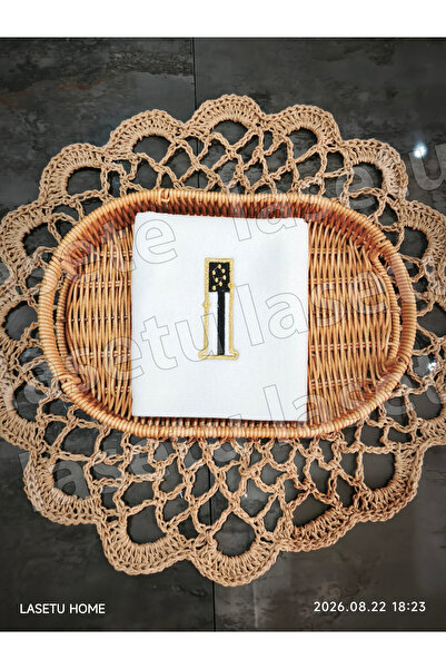 LASETU Checkered Letter I Kitchen Towel 1 Piece (30X50)
