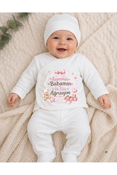 lupi Anne Babasının İlk Göz Ağrısı Yazılı Bebek Alt Üst Tkımı