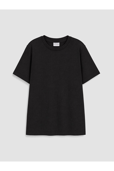 LC Waikiki Black Crew Neck Boy's T-Shirt