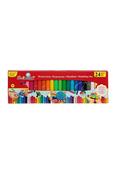 Smile Kids Set plastilină pentru copii și activități creative, 24 bucăți, 500...