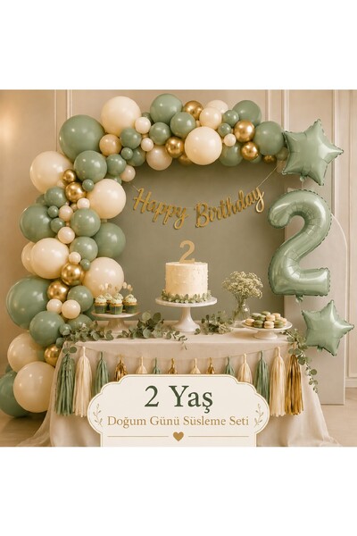 Bkmc 9I Birthday Decoration Set |   Balloon Chain, Number Balloon, Happy Birt...