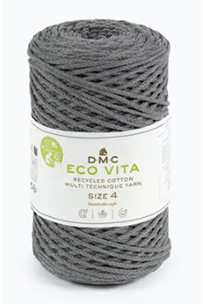 Dmc Fir pentru macrame, tricotat si crosetat Vita 4mm DMC, 250g/200m, 12 gri ...