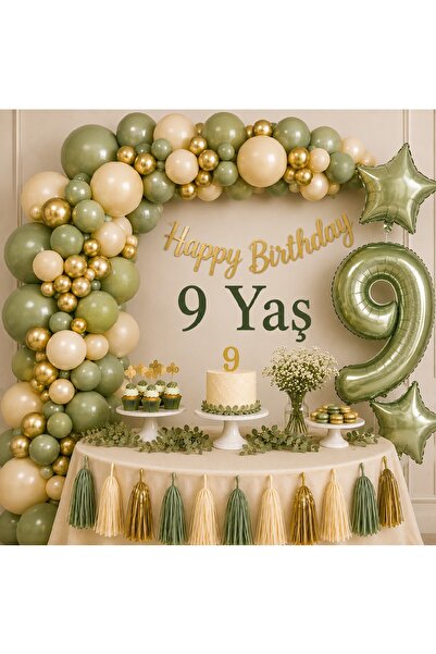 Bkmc Birthday Decoration Set for Ages 1-9 |   Balloon Chain, Number Balloon, ...