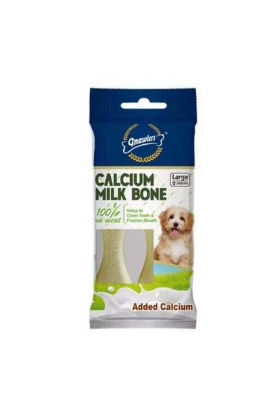 Gnawlers Premium Calcium Milk Bone Dog Treat, Long-Lasting Dental Chew, Milk ...