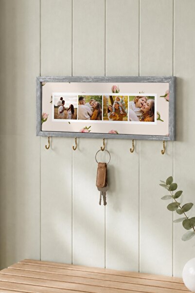 Postifull Kişiye Özel Tablo Anahtarlık, Photobooth Stili Gümüş Fotoğraf Çerçe...