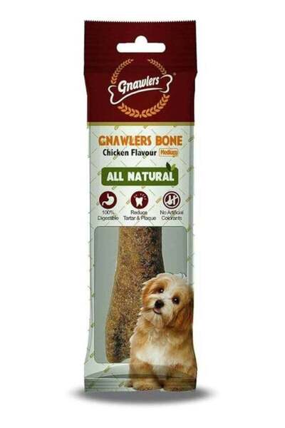 Gnawlers Premium Chicken Chew Bone for Medium & Large Dogs, Long-Lasting Dent...