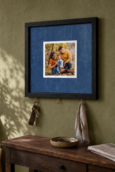 Postifull Kişiye Özel Tablo Anahtarlık, Photobooth Stili Siyah Fotoğraf Çerçe...