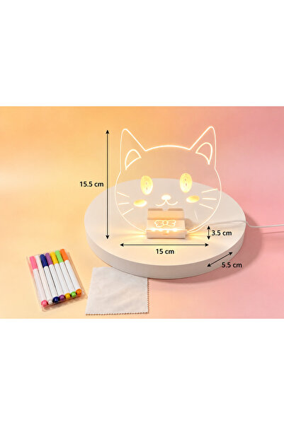 KAZUKO Light up Electronic Erasable Doodle Writing Pad Board with Colorful Pe...