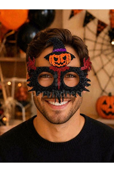 Parti Adresi Balkabağı Figürlü Halloween Parti Gözlük – Cadılar Bayramı Kostüm Aksesuarı