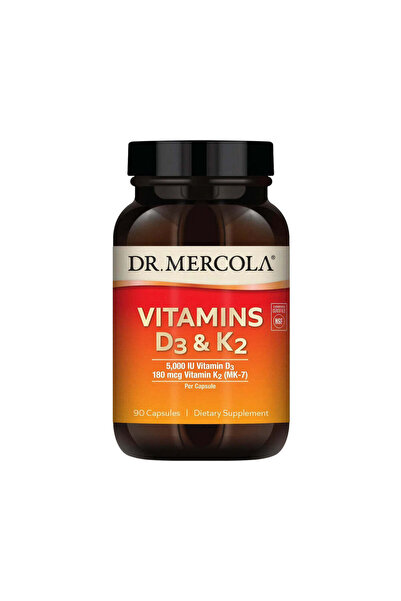 Dr Mercola دكتور ميركولا فيتامينات د3 و ك2 - 90 كبسولة