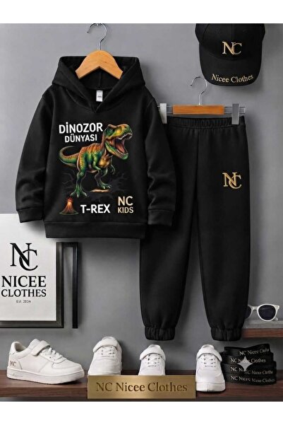 NC Nicee Clothes Children's Tracksuit Set Unisex (Dinosaur World Nc Kids Prin...
