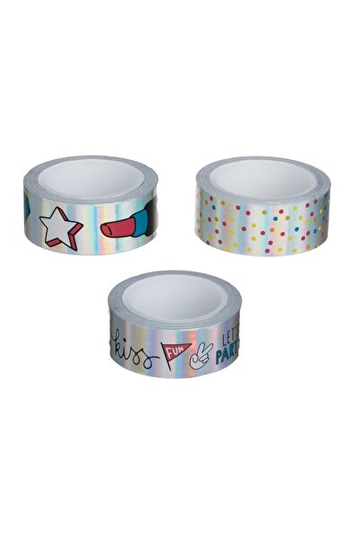 OEM Set benzi adezive Washi pentru decor și craft, 3 bucăți, 1.5cm – lipire c...