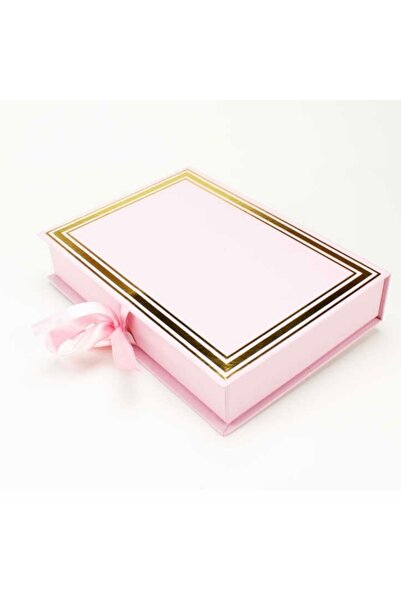 Genel Markalar Kurdeleli Dekoratif Kitap Kutu pembe