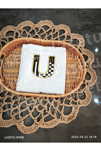 LASETU Checkered U Letter Kitchen Towel 1 Piece (30X50)
