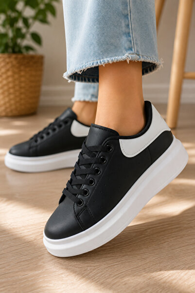 ALTUNTAŞ Women's Sneaker High Sole Sports Shoes Artificial Leather Sports Sho...