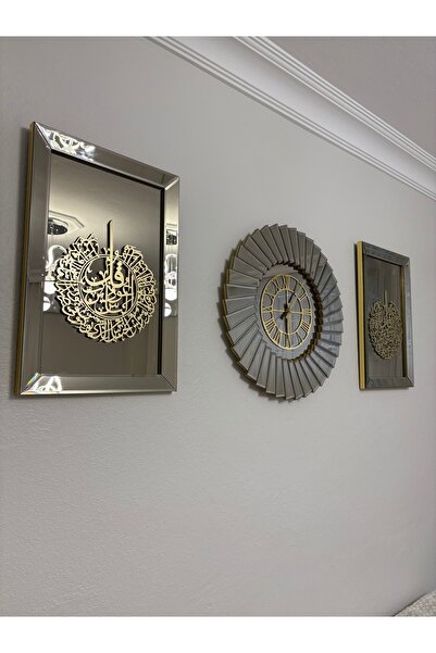 Genel Markalar Felak ve Nas Sureli Aynalı Saat 3lü Set 40x60cm felak 40x60cm ...