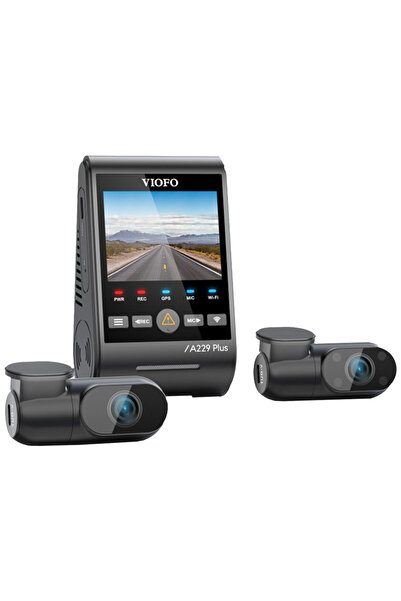 Viofo A229 Plus 2K 1080P 3 Kameralı HDR Sony Starvis 2 Sensörlü Wİ-Fi GPS'li Araç Kamerası