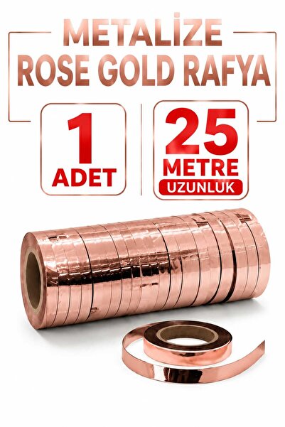 FESTİLO Metalize Rafya 25 Metre 1 Adet | Parti Süsleme Hediyelik Paketleme Ba...