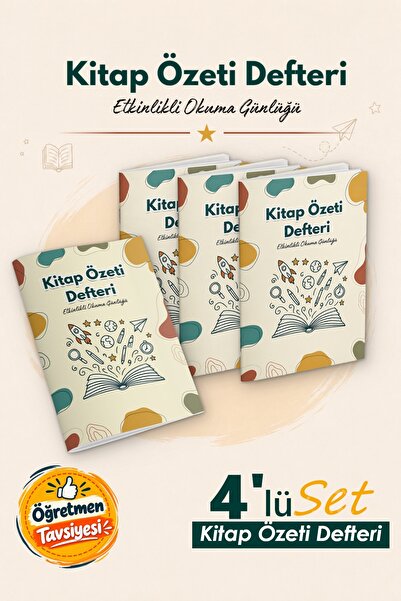 merkez akademi yayıncılık Kitap Özeti Defteri - Etkinlikli Okuma Günlüğü | 4'...