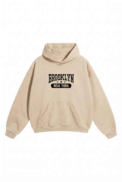 DASH WEAR Unisex Ανδρικό/Γυναικείο φούτερ με στάμπα Brooklyn, μεγάλου μεγέθου...