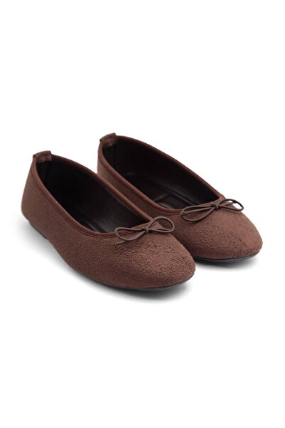 MAYA SHOES Kadın Rahat Günlük Babet Yuvarlak Burun Fiyiyonk Detaylı