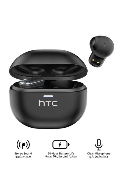 HTC سماعات أذن لاسلكية NE16 باللون الأسود
