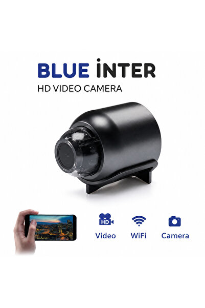 Beyhekim Hırdavat Blue Inter Mini WiFi Kamera HD Video Kayıt Telefon Bağlantı...