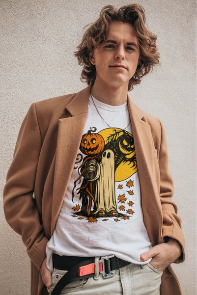 MVRDAR Tricouri unisex 100% bumbac colecția Halloween, Spooky și Horror