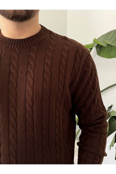 Quafash Mira Premium Braided Hair Crew Neck Thick Knit Sweater
