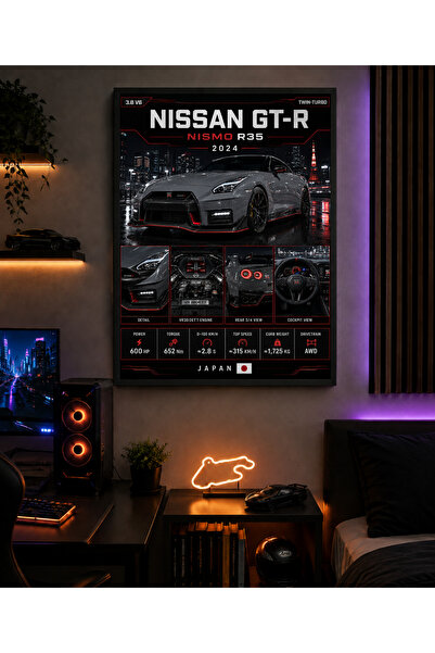 Miutic Print Studio Tablou decorativ auto Nissan GT-R NISMO R35 2024, Tablou ...