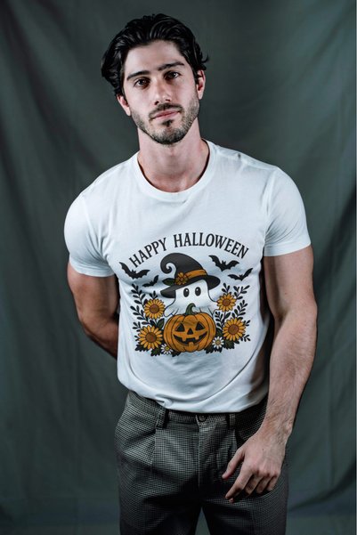MVRDAR Tricouri unisex 100% bumbac colecția Halloween, Spooky și Horror