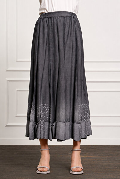 MissWhence Panelled Denim Maxi Skirt