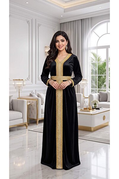 alqarat Mayar Velvet Jalabiya