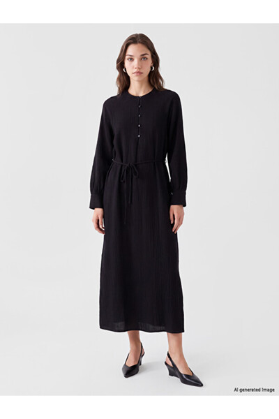LC Waikiki Esvab • Modern & Distinctive Zero Roba Collar Muslin Dress