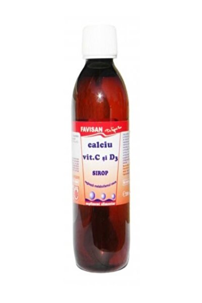 Favisan Sirop cu calciu, vitamina C și vitamina D3 (250 ml) – Supliment lichi...