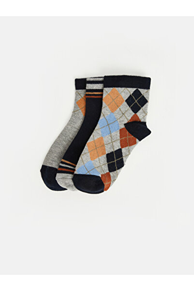 LC Waikiki Esvab • Modern & Distinctive Boys' Embroidered Socks 3-Piece Set