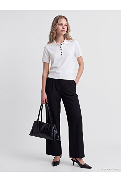 LC Waikiki Rmz Gi̇yi̇m Farkiyla Relaxed Fit Women's Pleated Fabric Pants