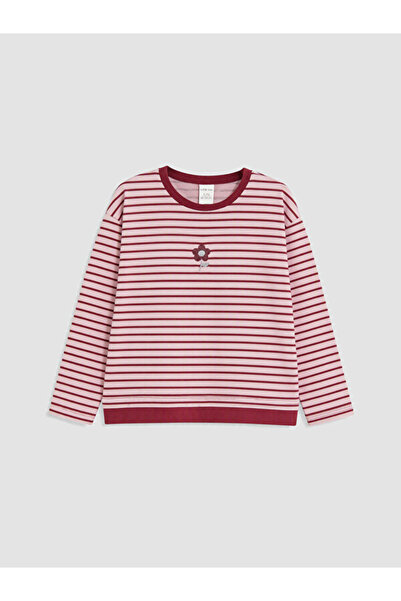 LC Waikiki Esvab • Modern & Distinctive Zero Roba Collar Striped Girls' T-Shirt