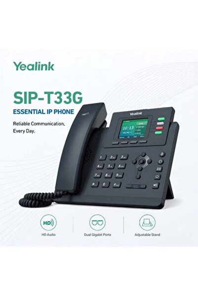 Yealink SIP-T33G Classic Business IP Phone - 2.4-Inch Color Display, 4 SIP Li...
