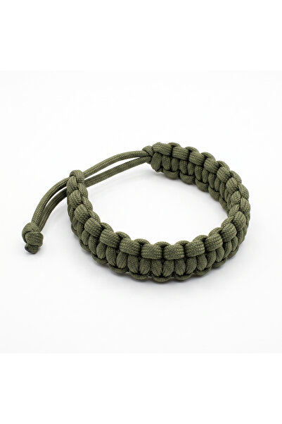 Paracord Bileklik Siyah El Yapımı Outdoor Survival Kamp Bilekliği