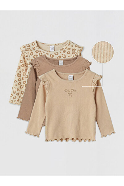 LC Waikiki I Ruffled Baby Girl Knitwear T-Shirt 3-Pack from Freezen Store