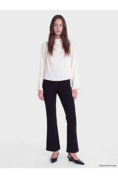 LC Waikiki Rmz Gi̇yi̇m Farkiyla Slim Fit Flared Women's Trousers