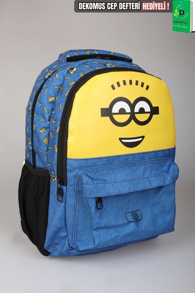 Minions X Dekomus, Licensed Banana Mood Collection Large Size School Bag